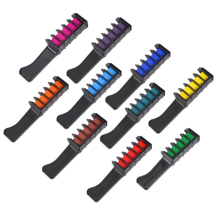 10 pièces bâtons de de teinture jetables temporaires à séchage rapide bâton de coloration des BROSSE MANUELLE - PEIGNE
