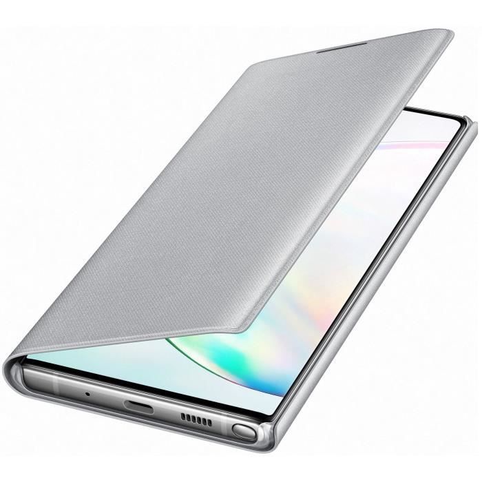 LED View Cover Silver Note10+