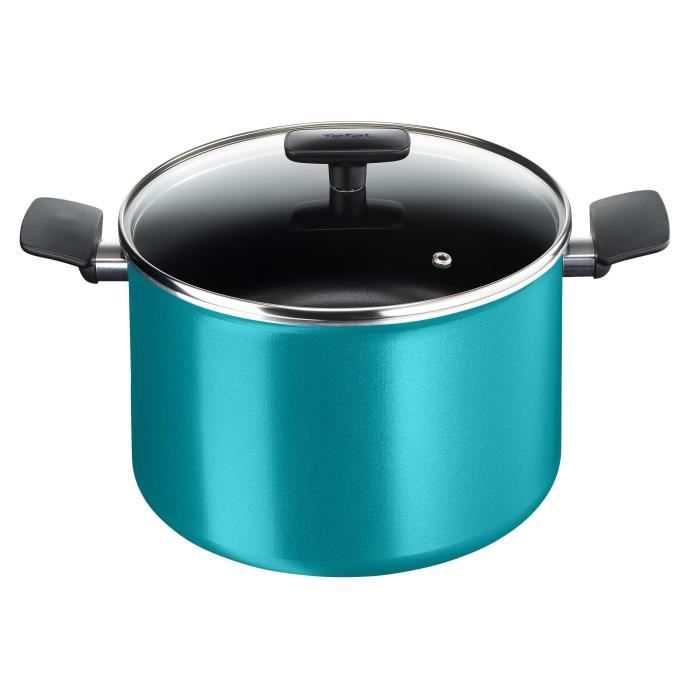 TEFAL SIMPLE COOK Marmite 30 cm (12,2 L) Bleu lagon + couvercle