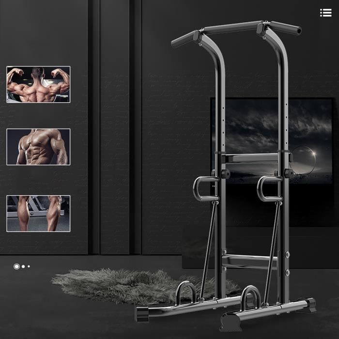 TEMPSA Barre de Traction Ajustable Station Musculation Dips Station Fitness