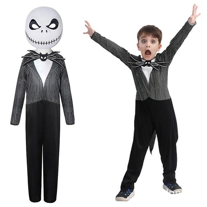 Costume Cosplay Jack Skellington (Le Cauchemar Avant Noël) - Tenue Complète Faite Main