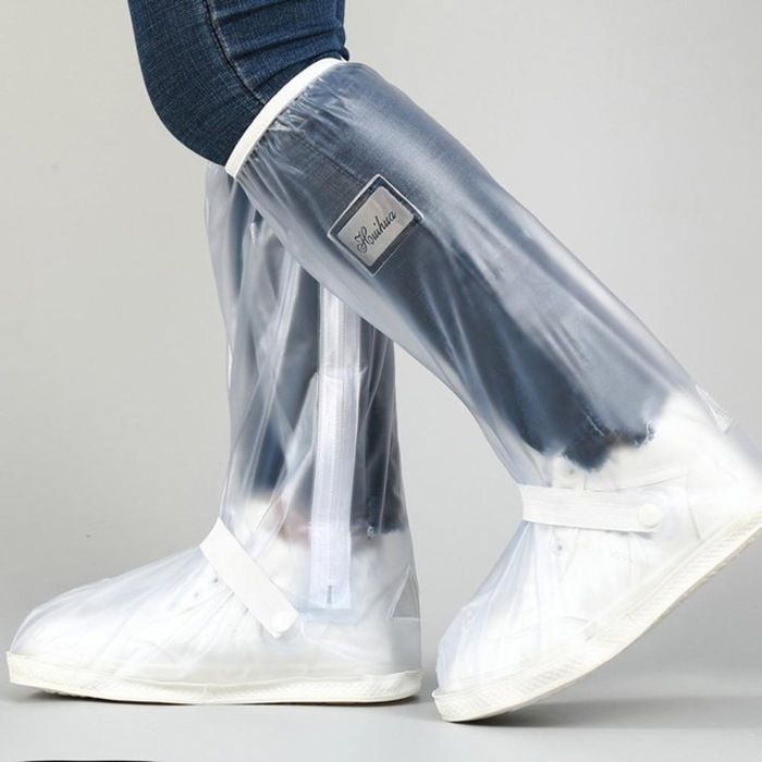 Protège-chaussures Moto Imperméable En Cuir - Accessoire Pour Pluie, Tout-terrain, Vélo Et Camping