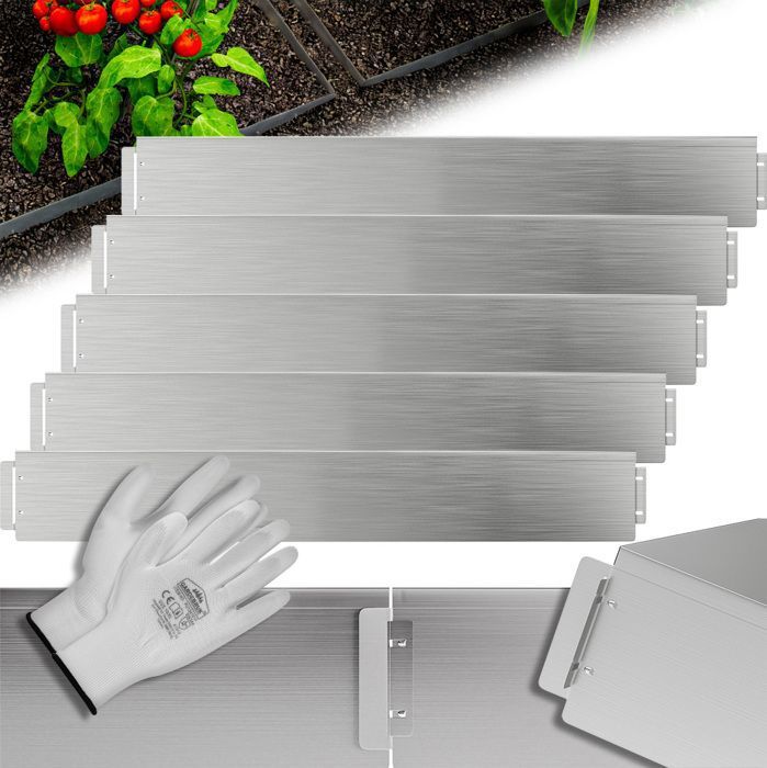 Bordure De Jardin DEUBA En Plastique - 1,90m Aspect Laiton Bronze - Résistante Aux UV Et Intempéries - Facile à Installer