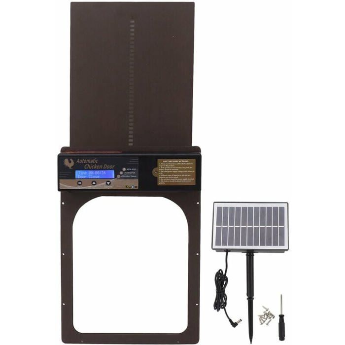 Comparer les prix de Porte de Poulailler Automatique nergie Solaire Minuterie IP45 tanche Aluminium Maison Ferme VHV