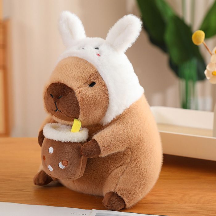 Meilleurs prix pour Peluche Capybara mignonne, peluche douce pour animal de compagnie, jouet pour dormir, oreiller Kawaii, cadeau pour adultes,