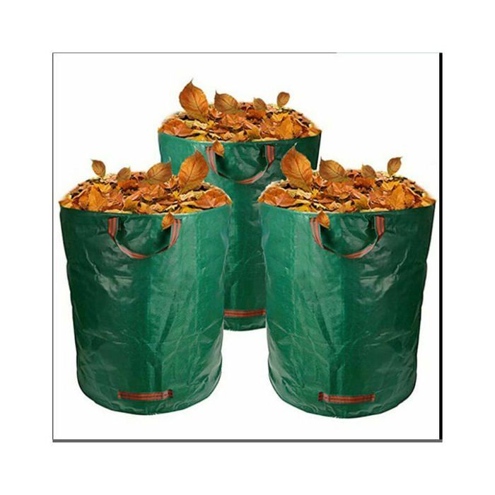 Sacs à déchets de jardin - LARGEIGHT - Lot de 3 - Résistants - 272 litres - Vert