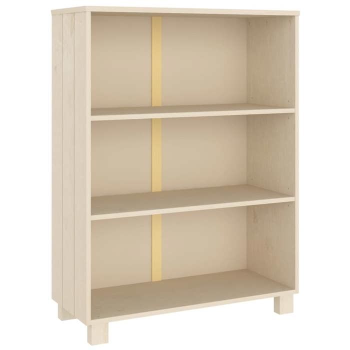 SALE 2025Étagère à échelle sur Pied/Bibliothèque - MOOD - HAMAR - Marron miel - 85x35x112 cm - Bois de pin massif Chill2999492