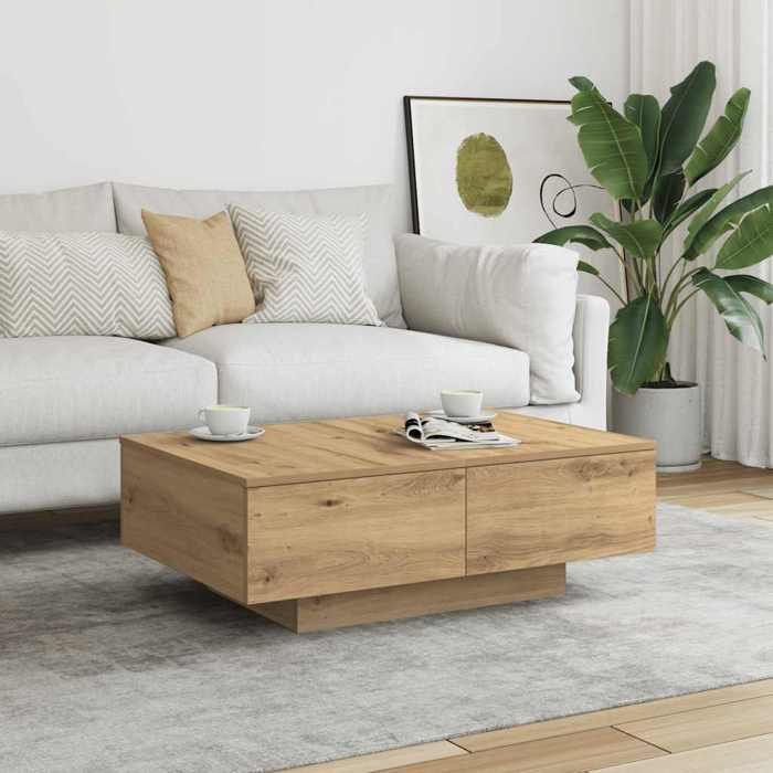 Meilleures Bout de canapéTable basse de salon - SHOP - chêne artisanal - 90x60x31cm - bois dingénierie SSD5610963
