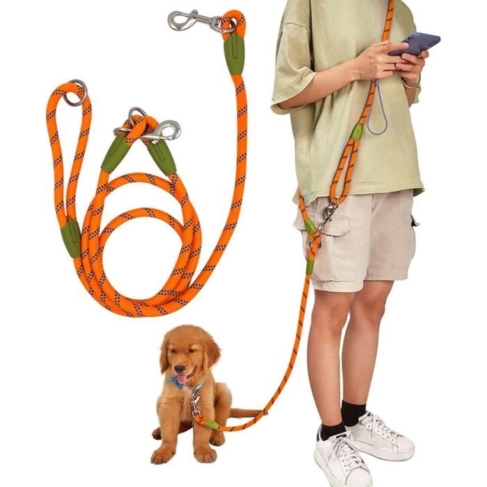 Comparer les prix de Laisse pour chien mains libres en bandoulière – Laisse réfléchissante robuste pour la randonnée lentraînement et les activités