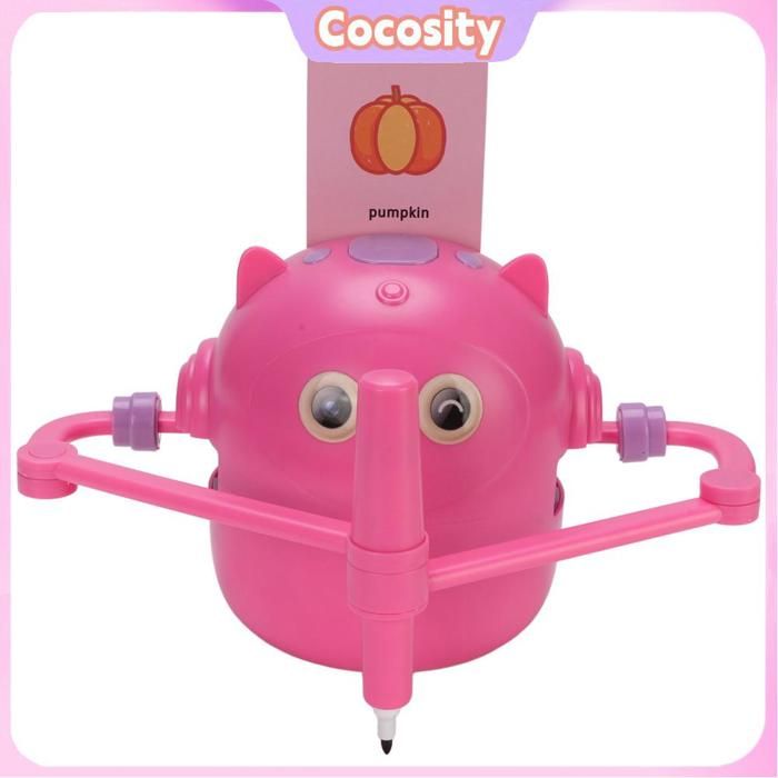 Vvikizy Robot Dessin Enfant Educatif avec 100 Cartes 12 Feutres pour Garçons Filles