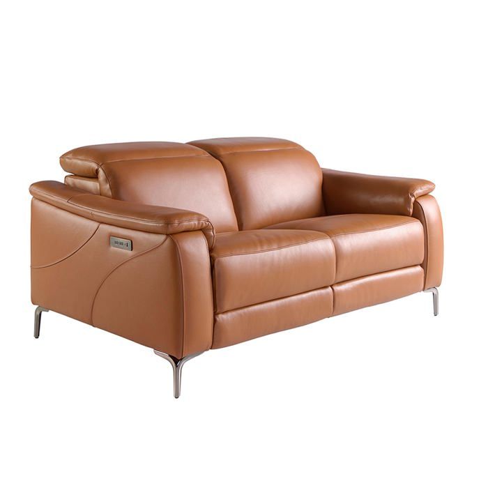 Canapé relax 2 places en cuir marron avec systèmes de relaxation électriques - 154 x 108 x 77 cm - 6180 ANGEL CERDA Canapé relax 2 places en cuir marron avec systèmes de relaxation électriques - 154 x 108 x 77 cm - 6180 ANGEL CERDA