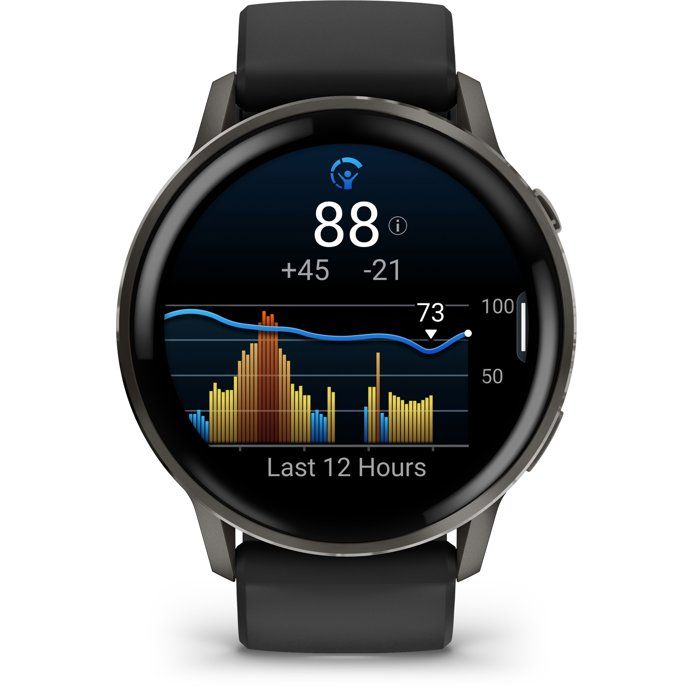 Montre connectée Garmin Venu 4 45mm Black w/ Slate + Black