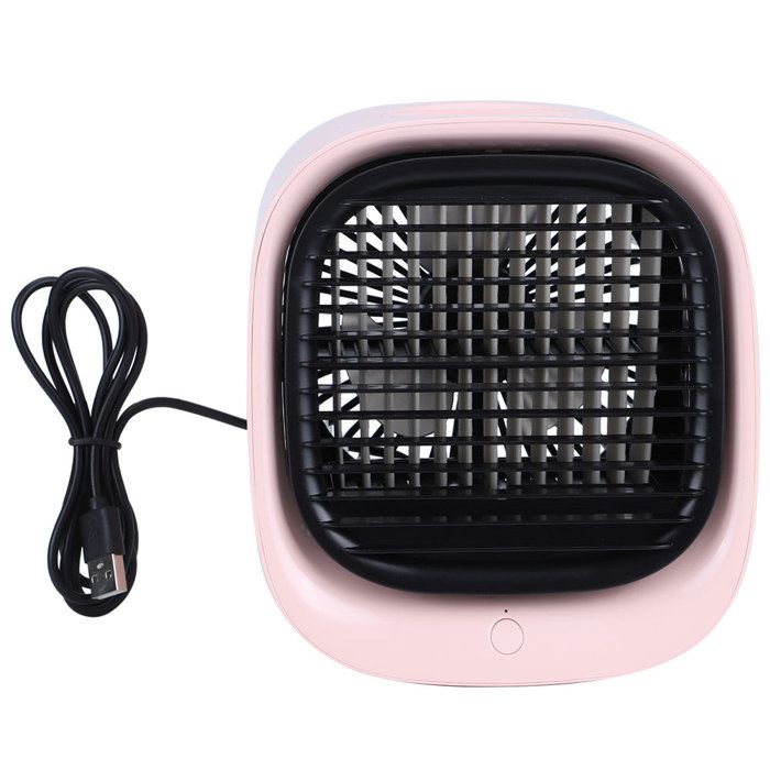 Air cooler USB mini rose ventilation avec veilleuse colorée humidification et refroidissement design compact et mignon - Jymm