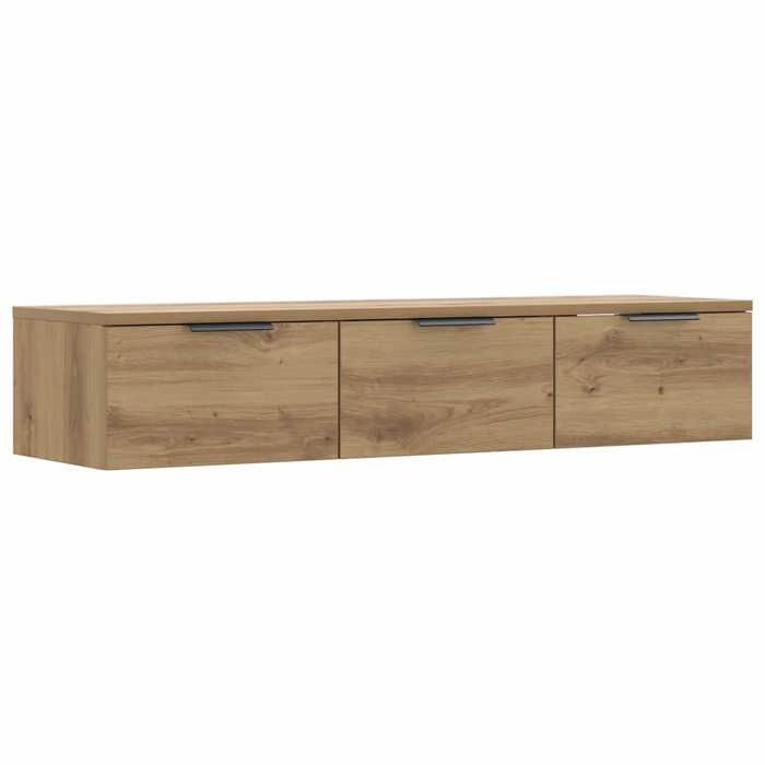 Armoire murale en bois dingénierie - vidaxl - 102x30x20 cm - Chêne artisanal - 60 kg capacité - A suspendre