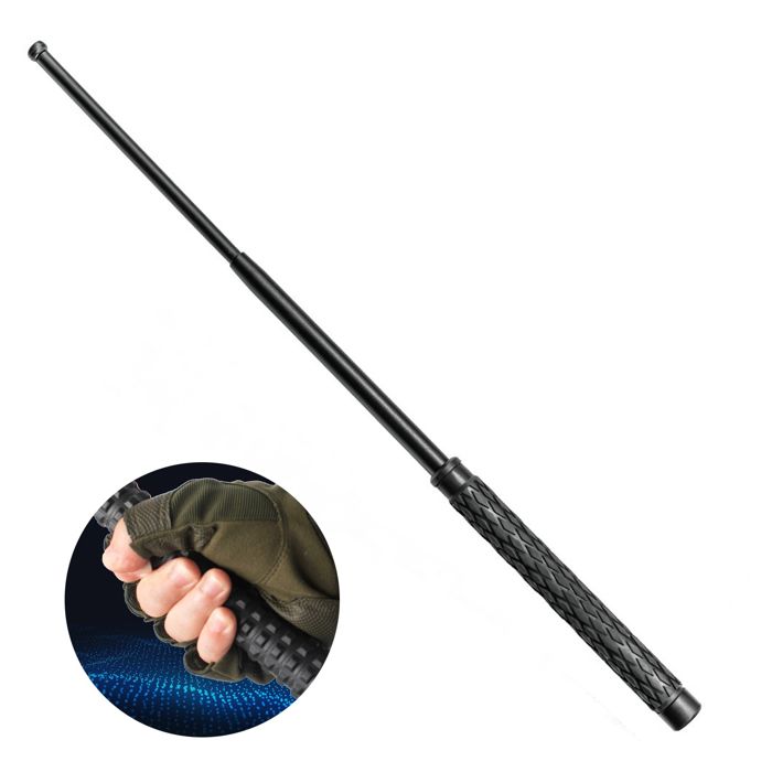 Bâton De Randonnée Multifonction Tactique Blue Guard - 5 Sections Aluminium, Réglable 20-106 Cm, Pointe Acier
