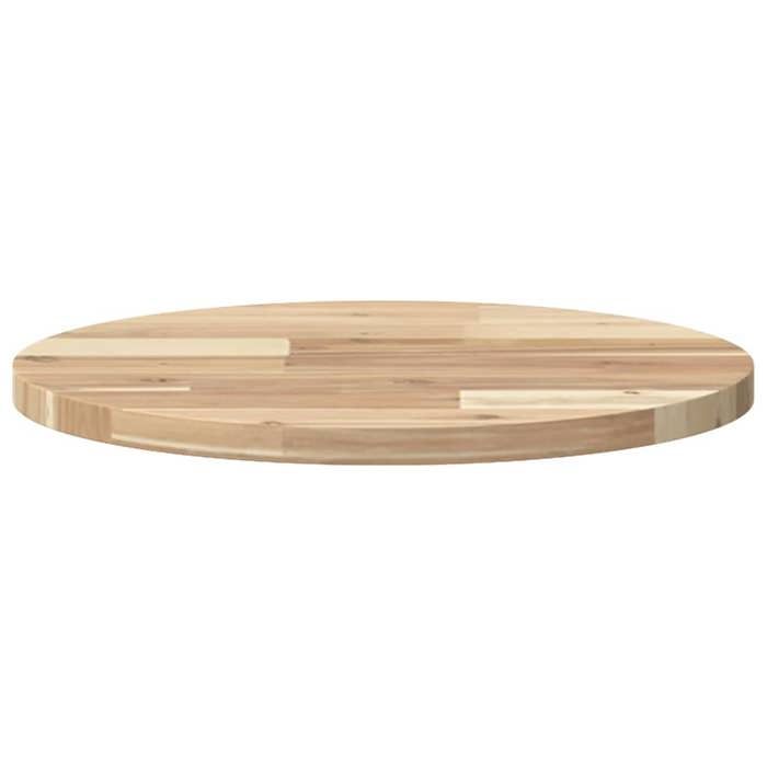Dessus de table rond en bois dacacia - WIENS - Ø40x2 cm - Bois massif - Brun - Non traité - Facile à entretenir