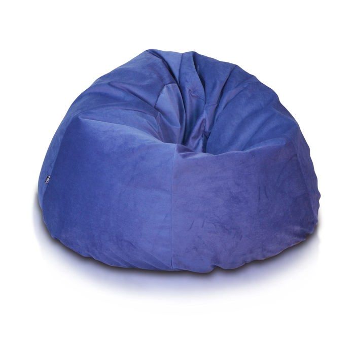 Pouf Relax pouf déhoussable coussin microfibre fauteuil ergonomique pouf rembourré Bleu A15 XXL