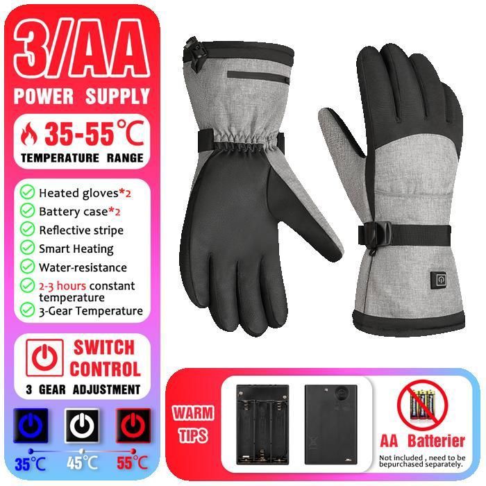 Gants Chauffants USB - 3 Modes - Coupe-Vent - Écran Tactile - Pour Vélo, Moto, Randonnée