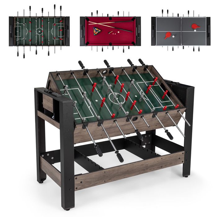 14 en 1 Baby-Foot avec Billard & Hockey & Bowling & Basket-Ball, Table 14 en 1 Baby-Foot avec Billard & Hockey & Bowling & Basket-Ball, Table