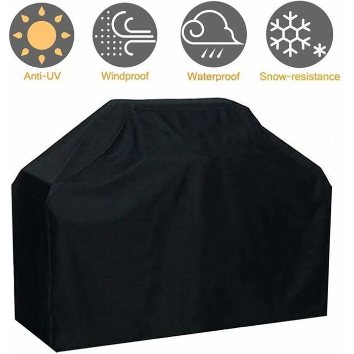 Housse de Barbecue résistante en Tissu Oxford imperméable et Coupe-Vent Résistant à la décoloration pour Barbecue Weber Brinkmann