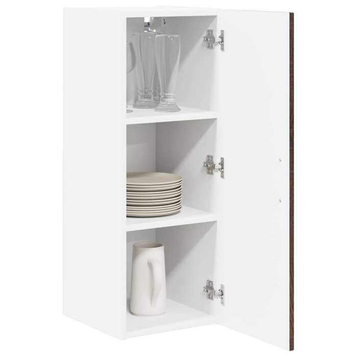Promo printempsArmoire de cuisine (2 pcs) Armoire/Vitrine/Placard - SOLOMON - meuble de cuisine - Fixation sur pied - Chêne brun 3