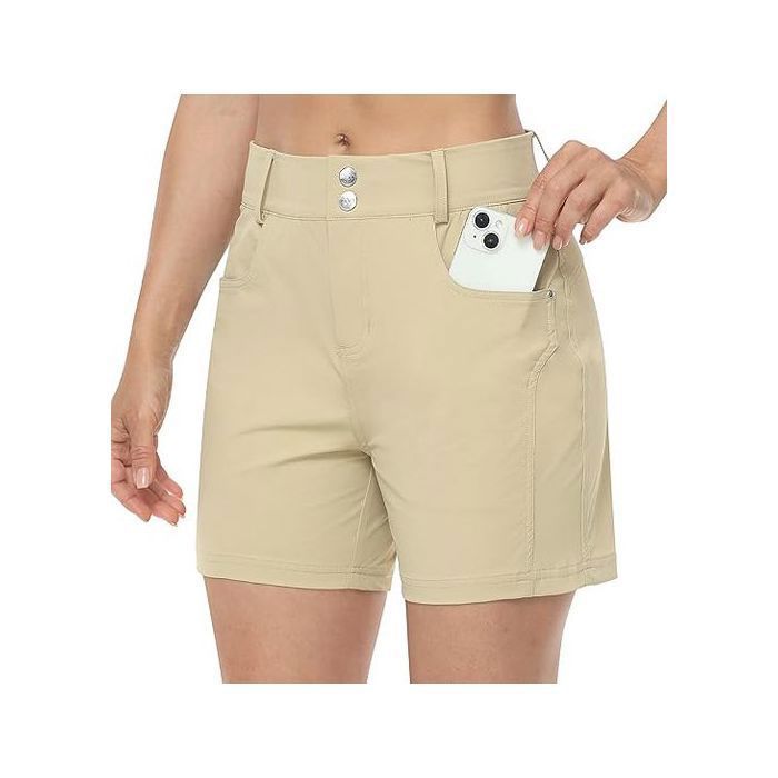 Short de randonnée - MOFIZ - Short femme taille 34 - Beige - Imperméable DWR - UPF 50+ & extensible 4-way