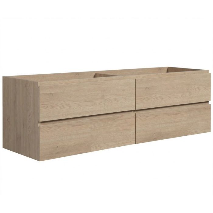 Meuble sous lavabo Angela 160cm - chêne châtaignier – Armoire de rangement