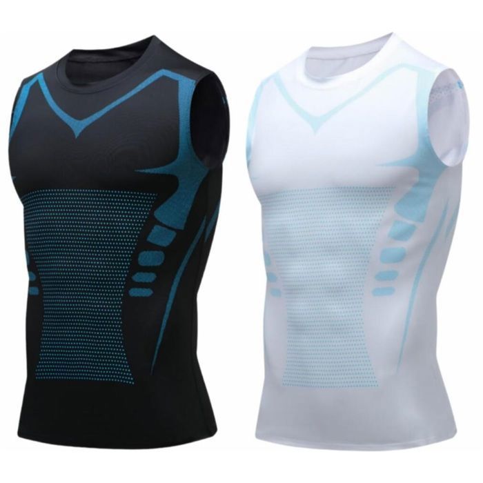 DEBARDEUR DE SPORT2pcs D&eacute;bardeur de Compression GainantUnderfit HommeGilet de Modelage