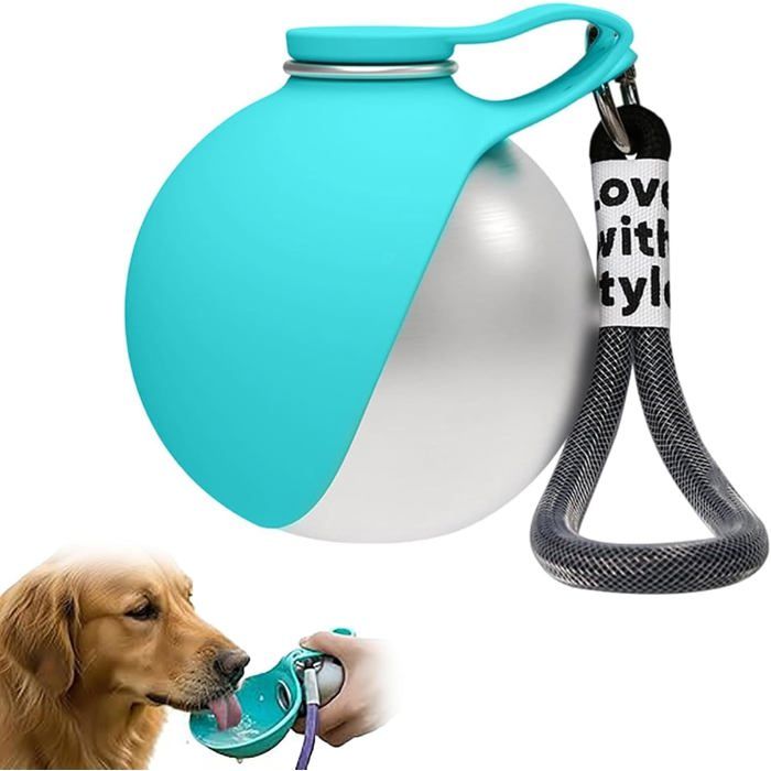 Gourde pour chien pour les déplacements - Bleue