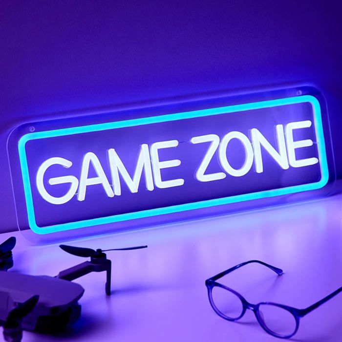 Neon LED Game Zone Gaming Decoration Chambre Murale Lampe Accessoire Gaming Room Deco Setup Ado Gamer E Game Zone