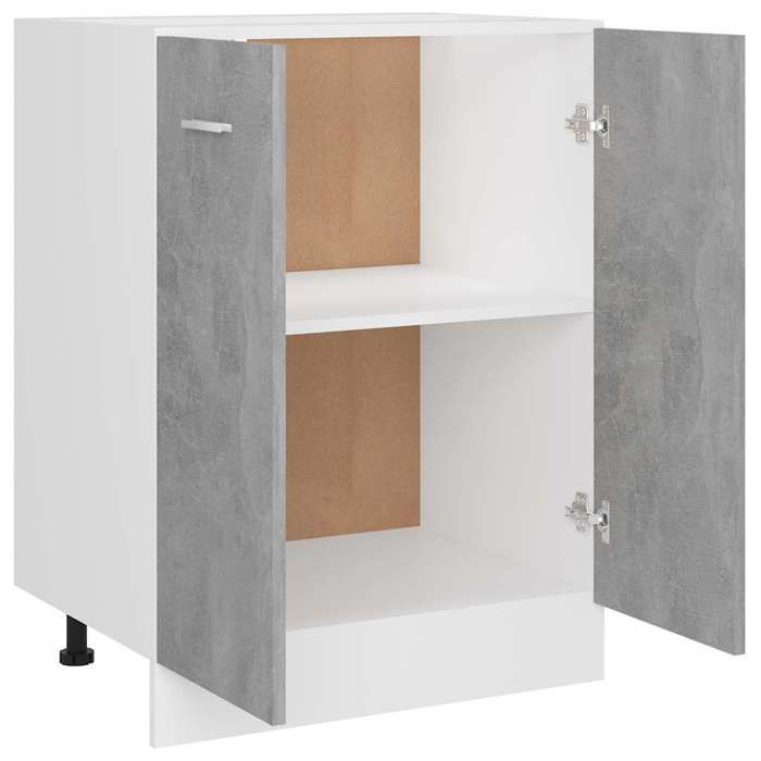 Armoire de cuisine Gris béton 60x46x81 5 cm Aggloméré_2 ans garantie_19713