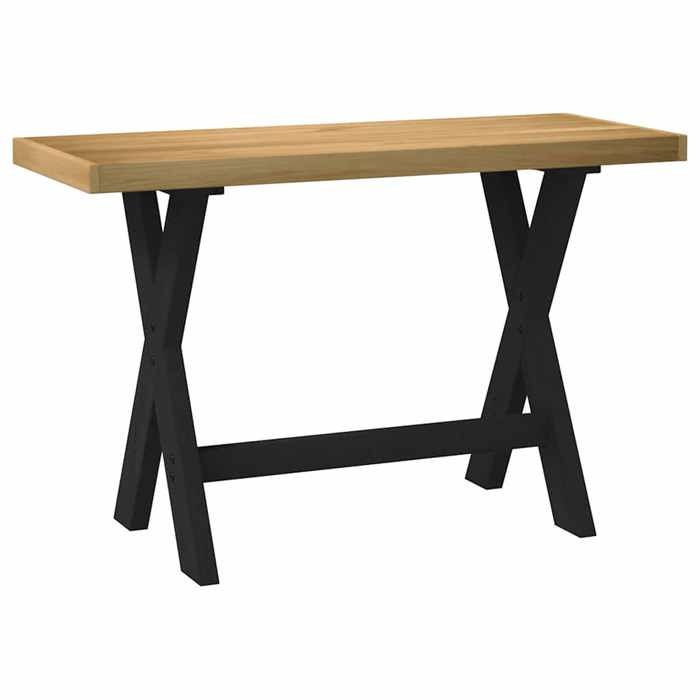 Bureau NOAIN pieds en forme de X 120x50x75 cm bois massif pin_2 ans garantie_82269