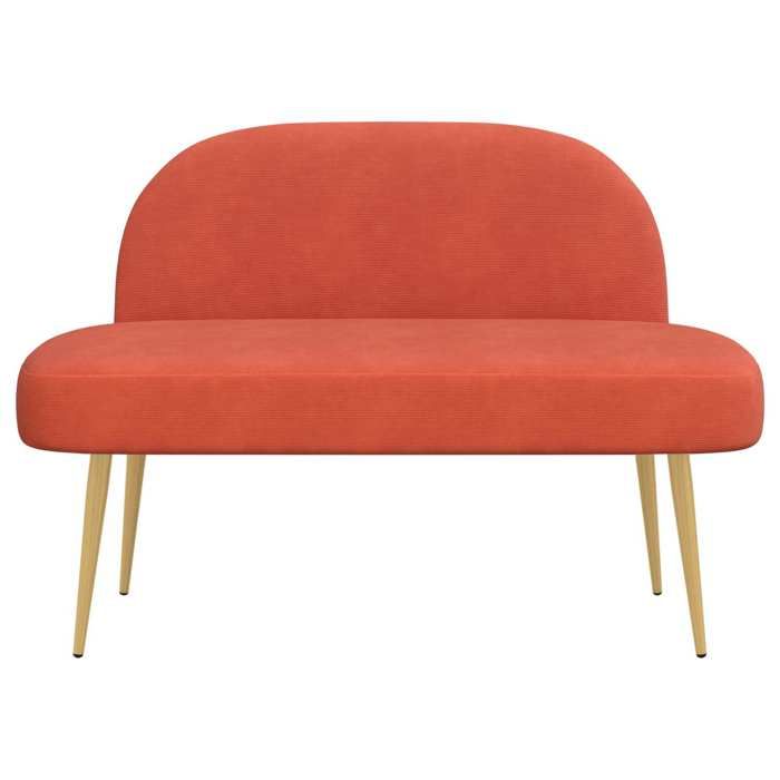 Meuble de couloir - Banc rembourré avec dossier Rouge orange 110x60x76 cm - design élégant - pour maison(99970）