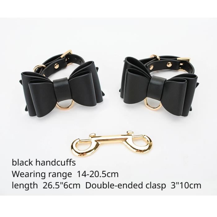 Menottes noires-Bracelet de flirt en cuir SM pour adultes, menottes pour  jambes, accessoires de couple, cont - Cdiscount Bricolage