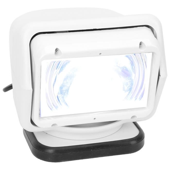 Phare De Recherche Marin 100W 12V Télécommandé - IP66, Portée 800m, Rotation 355°/72°, Pour Bateaux, Yachts
