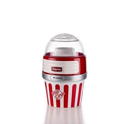 Machine à Popcorn Ariete 2957 - 1100W - Sans Huile - Capacité 60g - Rouge Rétro