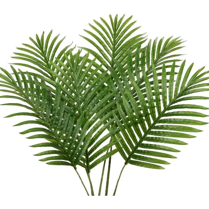 JRXyDfxn 60pcs Artificielle Feuilles De Palmier Plantes Tropicales Arrangement Floral Hawaïenne Plage Jungle De Soirée De Mariage Décor 