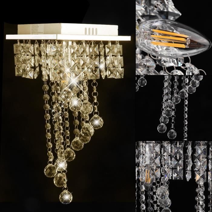 Lustre suspension Lustre suspendu en cristal Lustre Salon ...