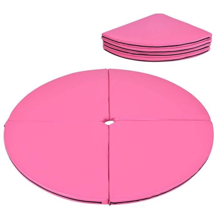 Tapis De Pole Dance Pliable 150cm - Matelas De Protection En Épaisseur 5cm - Surface Cuir Imperméable - Pour Yoga, Pilates Et Fitness