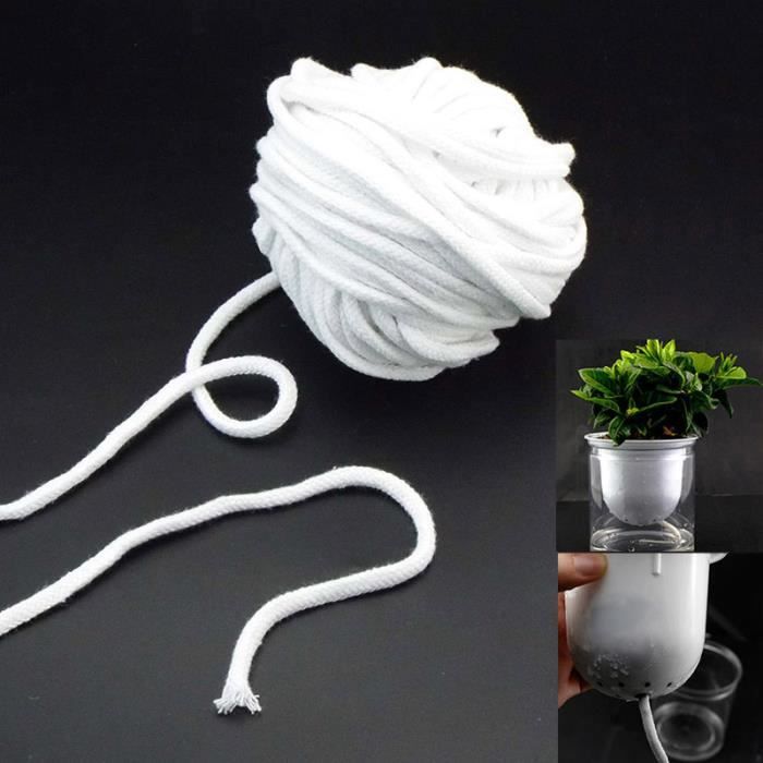 NKlaus 10m Mèche Torche 6mm Coton - Mèche Ronde Pour Torche Jardin Et Lampe