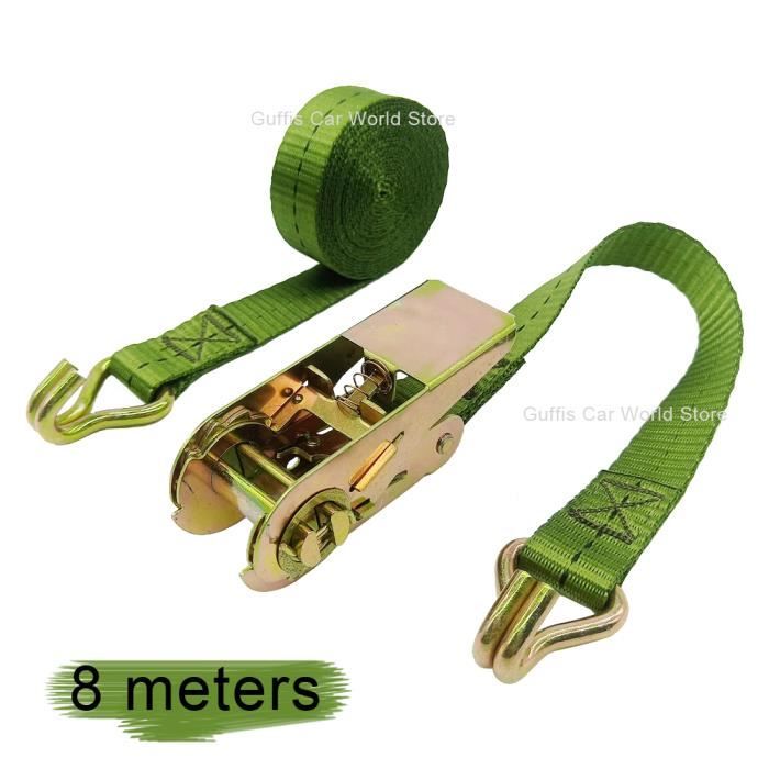 Green 8m - Sangle à cliquet avec crochet pour tente de voiture, kit de  voyage en plastique pour bateau, tende - Cdiscount Bricolage