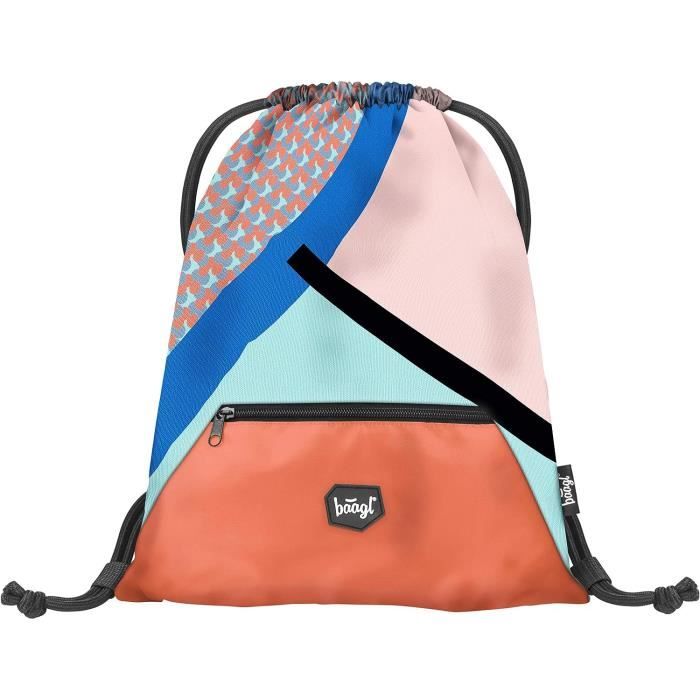 Sac De Sport Enfant Baagl - Sac à Chaussures Imperméable Avec Cordon - 46x36 Cm - Polyester - Pour École, Sport, Voyage