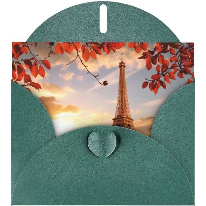 Lot De 100 Cartes Pliantes Avec Enveloppes Format Din Long 11 X 22 Cm