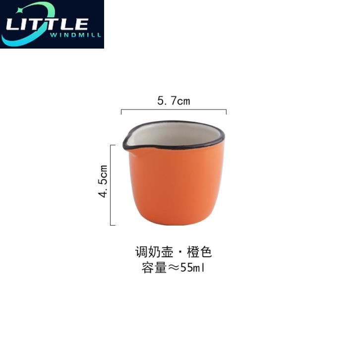 Mini Pots à Lait En Céramique - Lot De 2 - 100 Ml Chacun - Avec Poignée - Pour Sauces, Crème, Sirop - 2