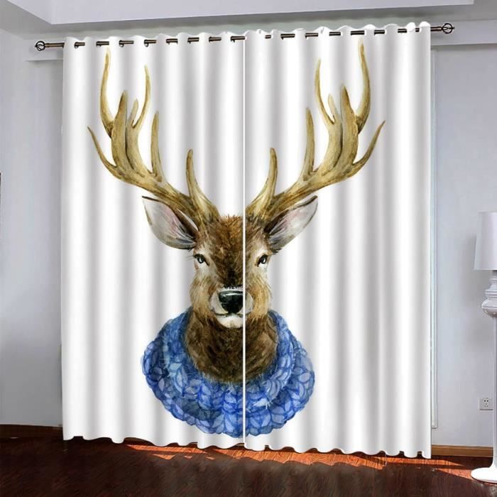 Odot Rideaux De Porte à Oeillets, Motif Coucher De Soleil Rideau De Porte Interieur Occultant Rideau De Séparation De Pièce Rideau De Porte à Isolation Thermique (150x180cm,Forêt