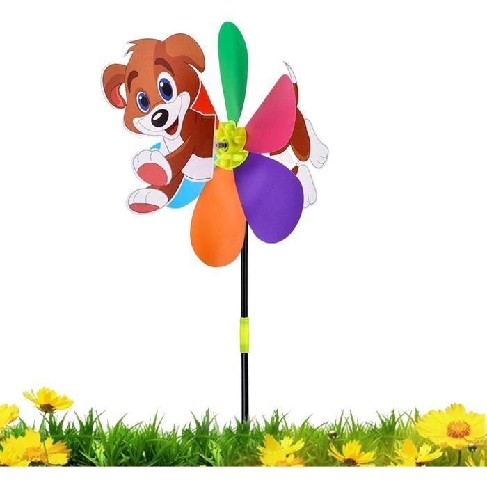 3 Pcs Moulin à Vent En Forme De Fleur, Moulin à Vent Coloré