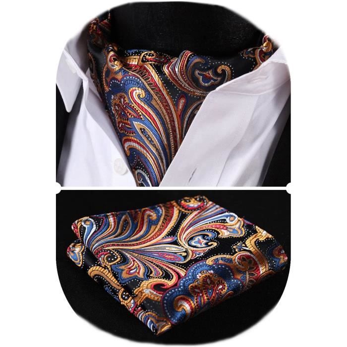 JEMYGINS Noeud Papillon Homme Uni Avec Pochette - Élégant Et Classique En Polyester, Idéal Pour Mariages Et Occasions Formelles
