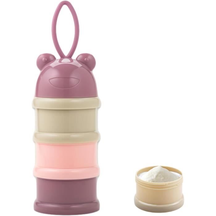 Boîte de Rangement Lait en Poudre Bébé Portable 4 Couches - DRFEIFY