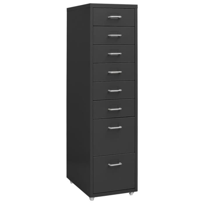 Meuble classeur - GKK - A3359 - Anthracite - Métal - 8 tiroirs
