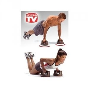 Poignées dappui rotatives de musculation - Lot de 2 -